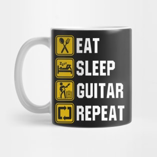 Eat Sleep Guitar Repeat Mug